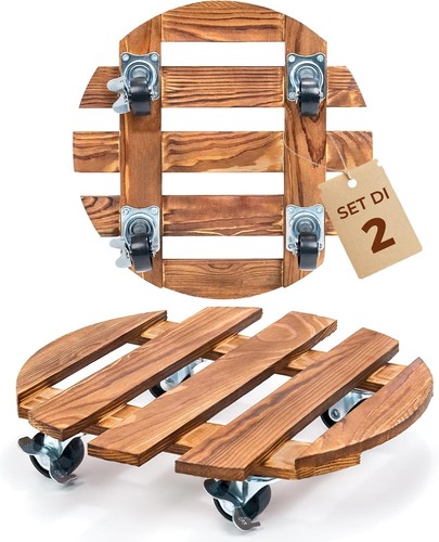 Carrello portavasi legno - in,