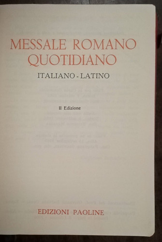 Messale romano quotidiano - messale,
