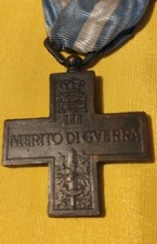 MEDAGLIA AL MERITO DI GUERRA CROCE ESERCITO MILITARE MEDAILLE MEDAL WAR VALORE