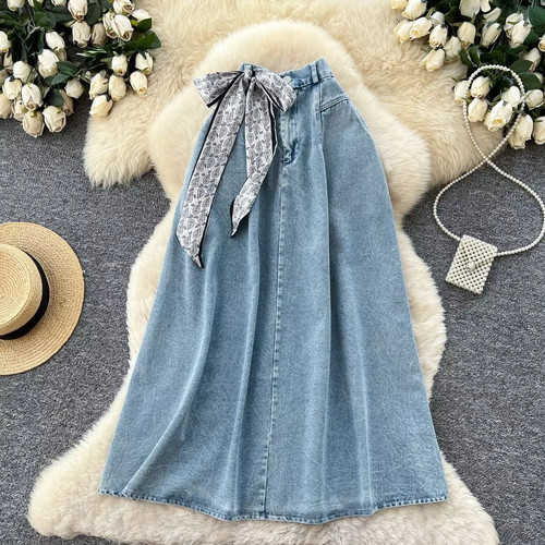 Gonna jeans denim - jeans, vita