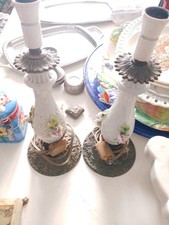 Coppia LAMPADE IN CERAMICA Vintage 