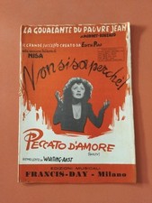 EDITH PIAF non Si Sa Perché / Peccato D'amore  SPARTITO SHEET MUSIC 