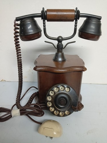 Antico telefono legno - antico,