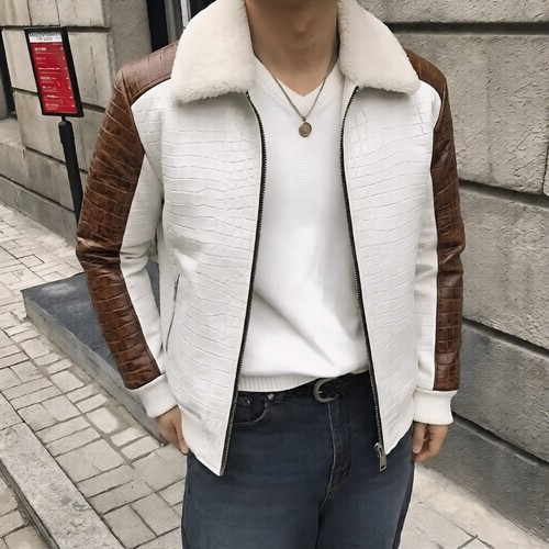 Giubbotto bomber uomo pelle