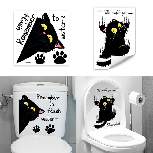 Adesivo gatto nero divertente - adesivo,