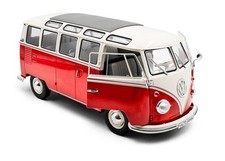+ VOLKSWAGEN VW T1 Bus Samba modellino auto 1:18 Solido rosso nuovo S1813402
