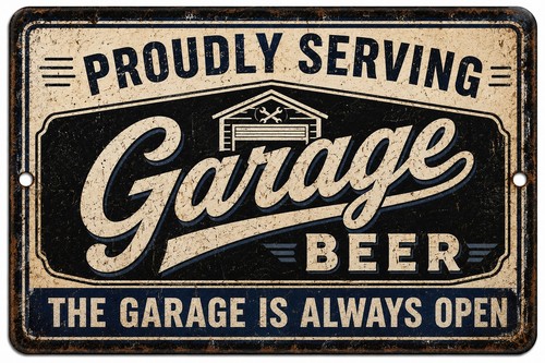 Insegna bar latta birra garage - bar,