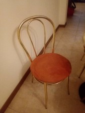 Sedia vienna thonet ottone seduta microfibra  rame per bar ristorante cucina 