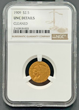 1909 P $2,5 oro testa di