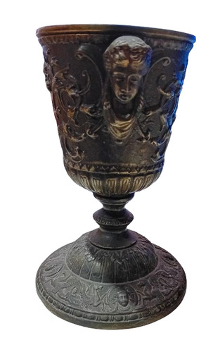 Calice antico bronzo con - bronzo,