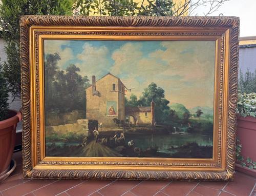 Grande quadro dipinto olio - grande,