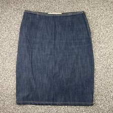 Vitamina Jeans Gonna Donna 40 Blu Denim Tinta Unita Mini Donna Preppy Donna Adulto