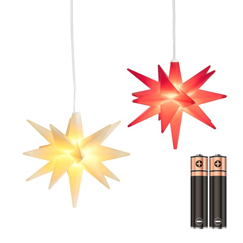 2er set stella natale - stella, led