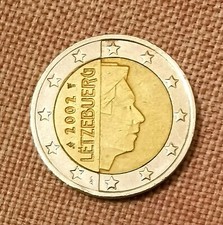 Moneta rara 2 Eur Letzebuerg (2002)