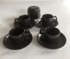 Ceramica Franco Pozzi Gresline 4 tazzine caffè e zuccheriera Ambrogio Pozzi