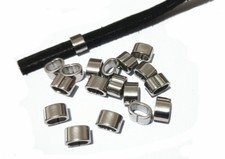 10pz perline rettangolo in acciaio inox distanziatore 8x5mm colore argento scuro