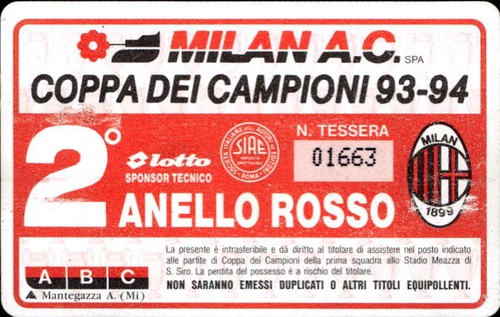 Biglietto stadio milan c - biglietto, a.c