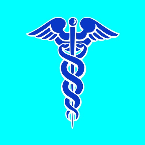 Caduceus iron on screen - iron,
