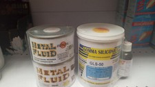 Gomma siliconica GLS-50 liquida da colata kg1+ metalfluid ottone kg1  modellismo