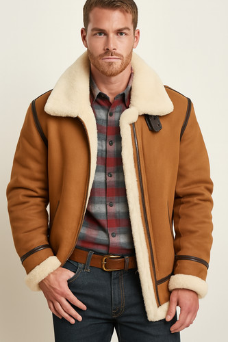 Giacca shearling tan - giacca, |