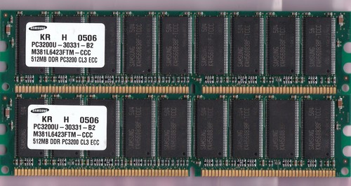 Kit memoria ram - kit, 2x512mb