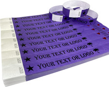 Braccialetti in Tyvek Stampati Personalizzati Con Il Tuo Testo O Logo Personaliz