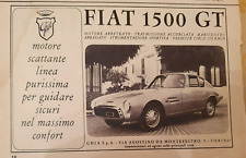FIAT 1500 GT GHIA - VECCHIA PUBBLICITA' ADVERT - 92e