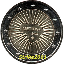 NEW !!! 2 EURO COMMEMORATIVO LITUANIA 2025 FDC Difesa Nazionale NEW !!!