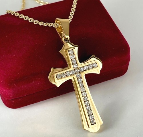 Collana acciaio inox croce - acciaio,