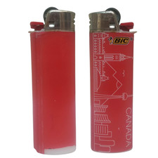 ACCENDINO BIC MAXI PROMOZIONALE GRAFICA TEMATICA DEL CANADA ROSSO DA COLLEZIONE