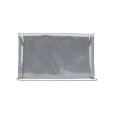 Borsa pochette GIORGIO ARMANI seta con rivestimento in plastica trasparente $1850