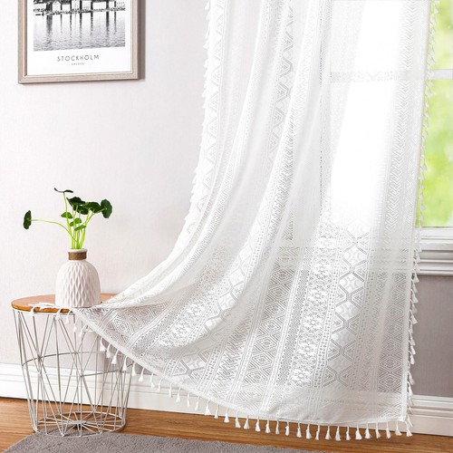 Tende pizzo trasparente con - pizzo,