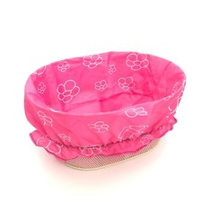 COPRI CESTINO CESTO DISEGNI FIORI FIORE ROSA FUXIA UNIVERSALE BICI BICICLETTA