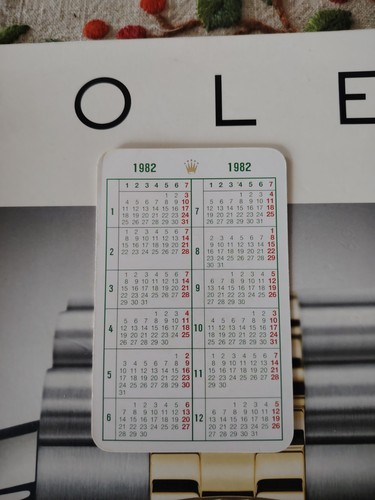 Calendario rolex 1982 - rolex,