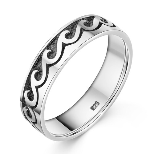 Materia ring mit wellenmuster - ring,