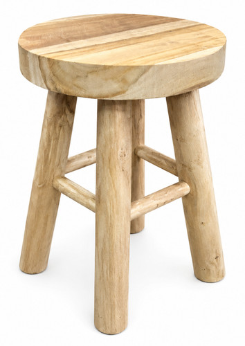 Sgabello rustico legno - sgabello,