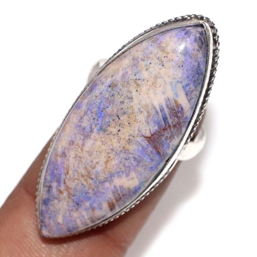 Anello corallo fossile - , viola