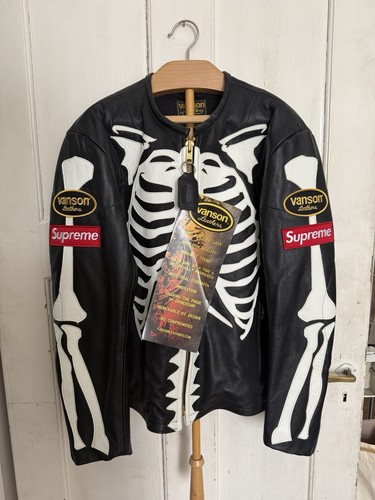 Giacca scheletro pelle - , supreme