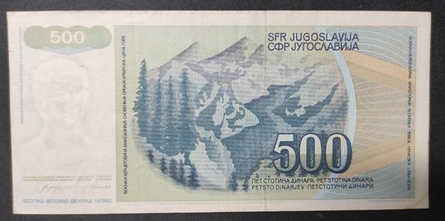 Jugoslavia banconota 500 - jugoslavia,