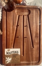 Tavola intaglio legno vintage Martens con manici punte scanalatura piede sigillato made in USA