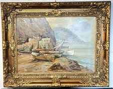 Antonio Soria – Dipinto olio su tela – Quadro marina Firmato – anni ‘80