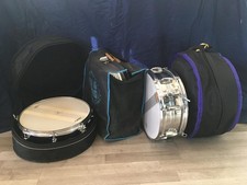 Set di 4 Tamburi Rullanti usati Pearl Sensitone steel e altri