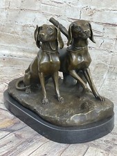 Figura In Marmo Bronzo Di Cani