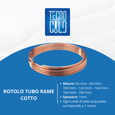 Tubo rame cotto tubi - di, per