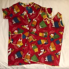 PEANUTS CAMICIA DA NOTTE + VESTAGLIA PER BAMBINA - VINTAGE - MADE IN USA 1971