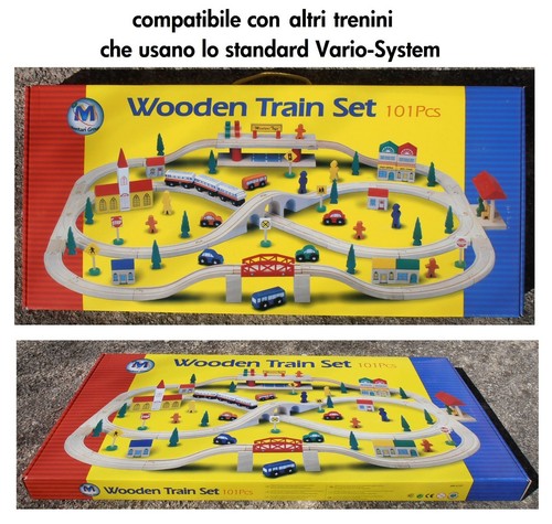 Trenino legno sopraelevato - trenino,