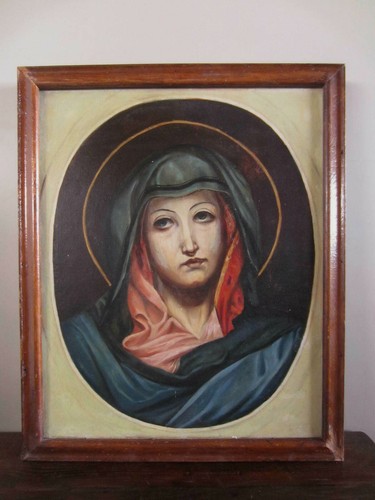 Quadro olio tela antico - su,
