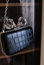 Edizione Limitata Zara introvabile borsetta con due grandi cristalli