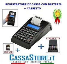 REGISTRATORE DI CASSA RT PER AMBULANTI CUSTOM FASY MIA BATTERIA LITIOeCASSETTO