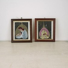 COPPIA DI QUADRINI DIPINTI SU